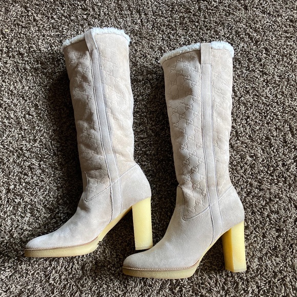 Gucci Guccisima Shearling Boots - Picture 1 of 12